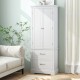 62 Inch Freestanding Bathroom Cabinet with Adjustable Shelves and 2 Drawers