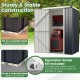 4 x 3 FT Metal Outdoor Storage Shed with Lockable Door