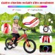 16/18 Inch Kids Bike with LED Lights Adjustable Carbon Steel Bicycle for 4-8 Years Old