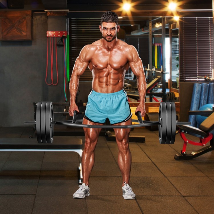 Olympic Hex Trap Bar with 2 Spring Collars and Foldable Handle