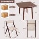 Kitchen Table Set for 2 Expandable Dining Table with 2 Upholstered Folding Chairs