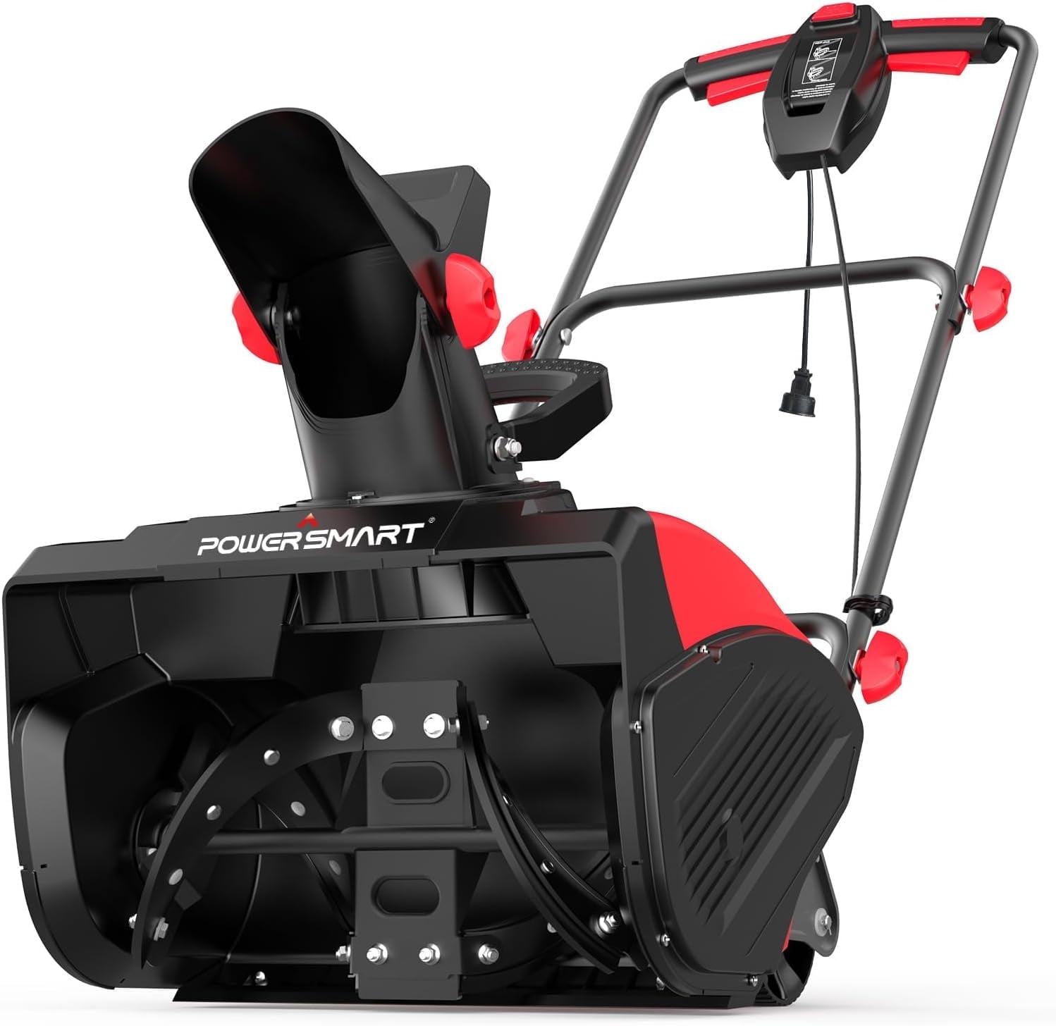PowerSmart 18′′ Corded Electric Snow Blower, 15-Amp Motor, Lightweight, 180° Adjustable Chute