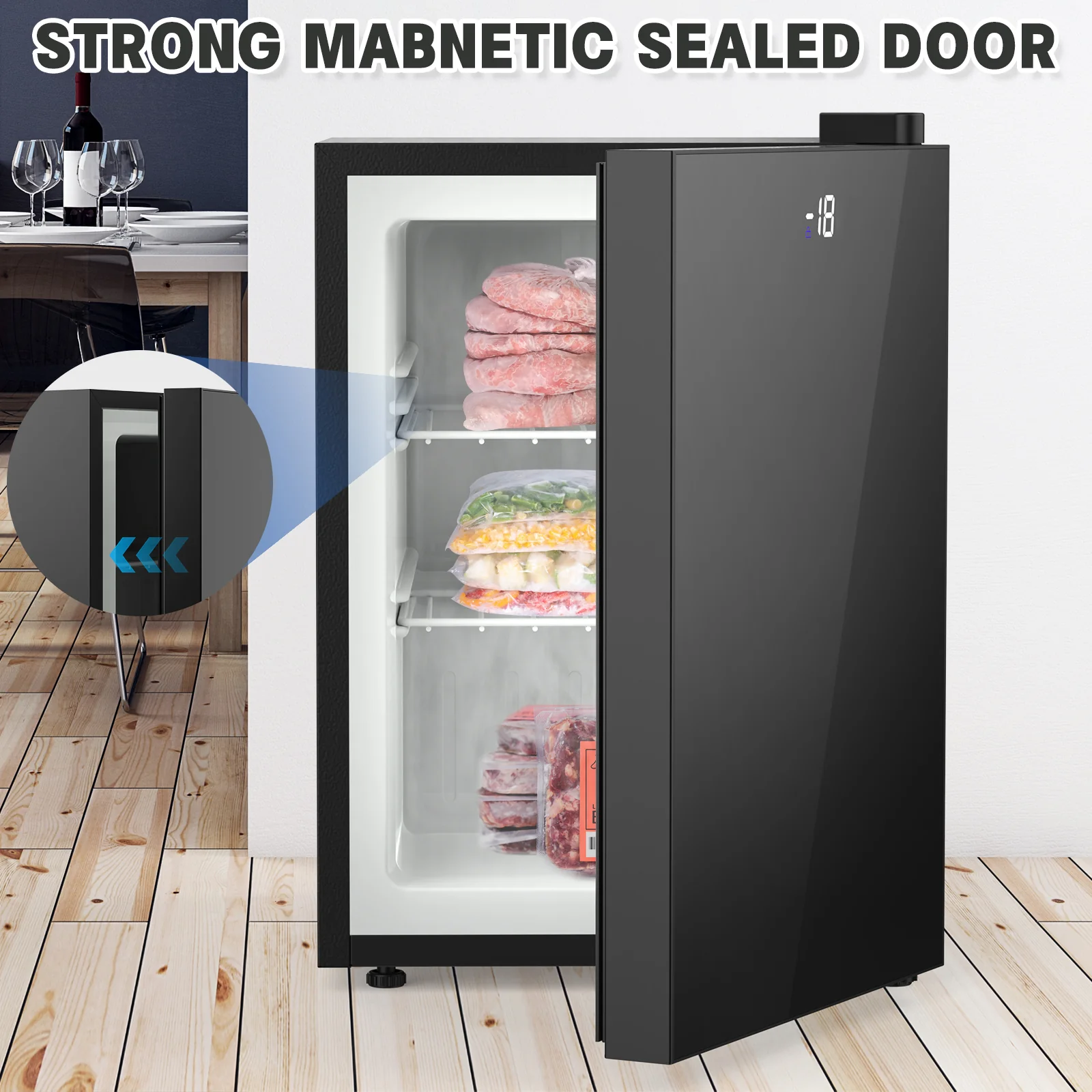 60L Mini Upright Freezer Compact Freezer