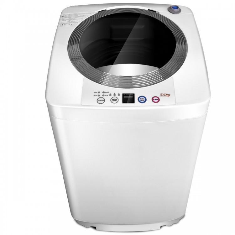 Portable 7.7 lbs Automatic Laundry Washing Machine with Drain Pump
