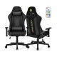Adjustable 360° Swivel PU Gaming Chair with RGB LED Lights and Nylon Base