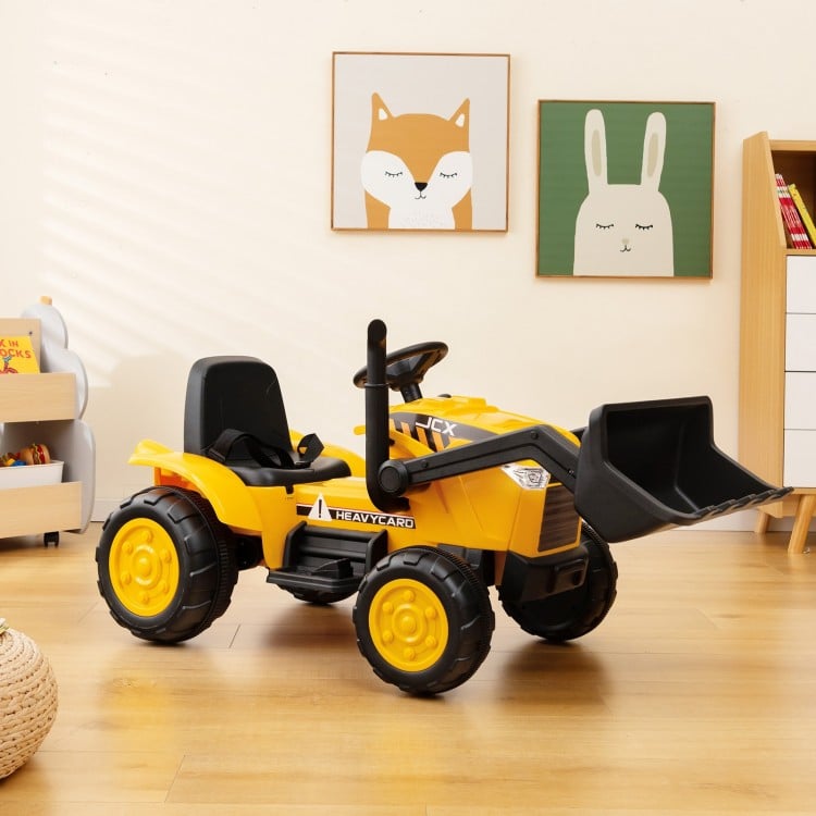 12V Kid's Ride on Excavator Electric Construction Vehicle with Adjustable Digging Bucket