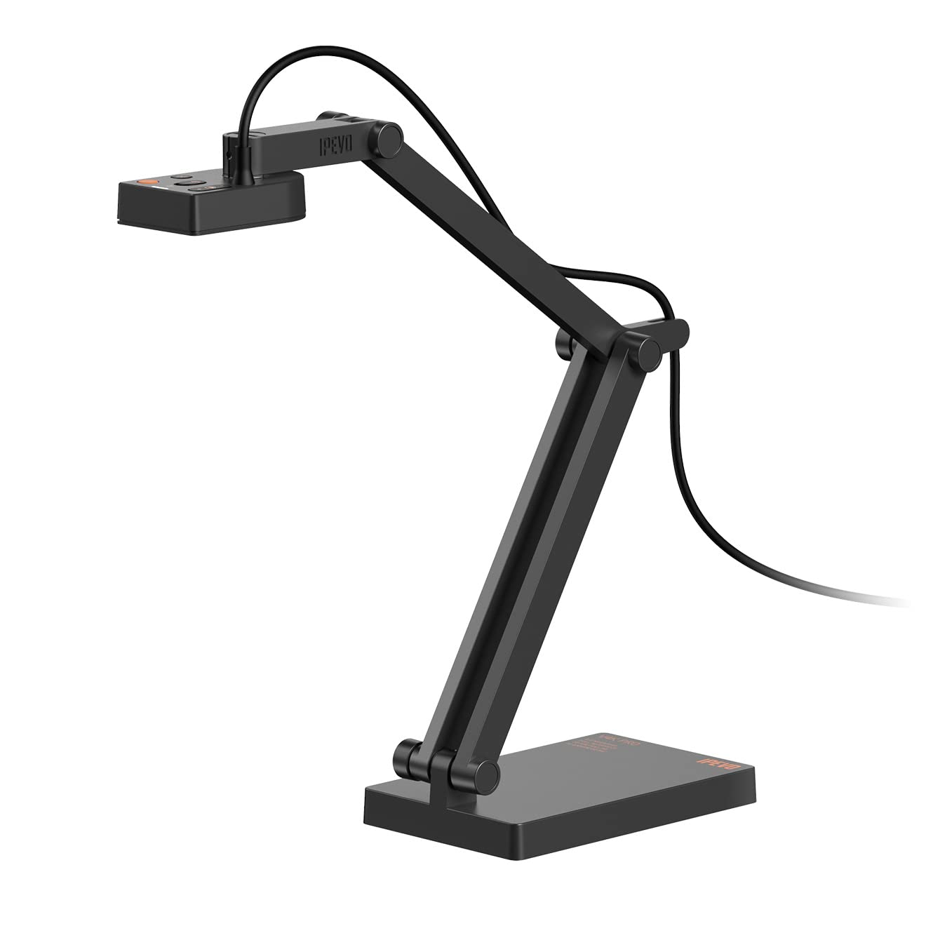 IPEVO V4K PRO Ultra HD USB Document Camera with AI Mic, 8MP Sony Sensor, LED Light, Flexible Arm, Plug & Play Compatibility