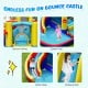 7-in-1 Inflatable Water Slide with 735W Air Blower and Splash Pool