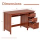48 Inch Modern Writing Home Office Computer Desk with 3 Drawers
