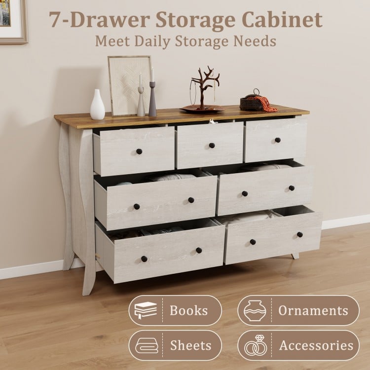 Closet Storage Organizer with 7 Folding Fabric Drawers
