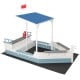 Pirate Ship Sandbox with Canopy with Bench Seats and Bottom Liner