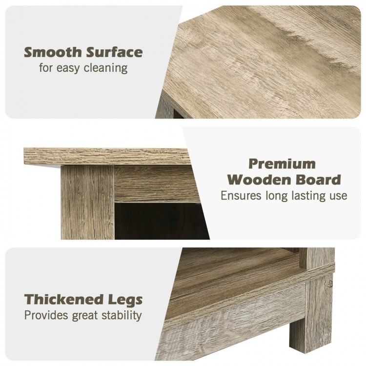 58 Inch 2-Tier TV Stand Entertainment Media Console Center