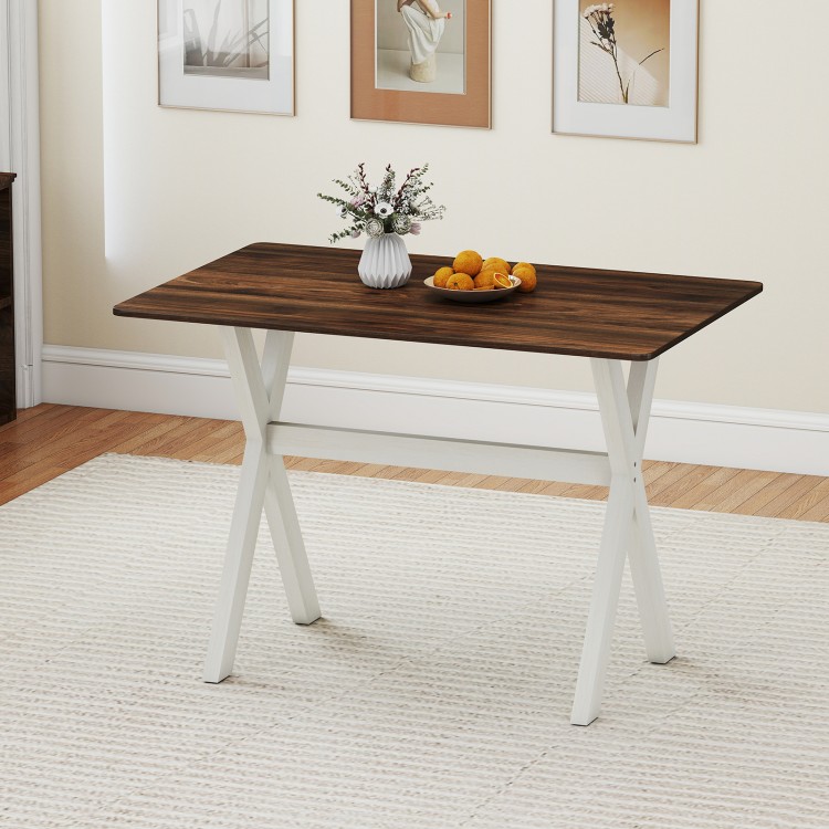 Modern Dining Table Wooden Kitchen Table with X-shaped Frame