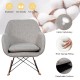 Upholstered Rocking Arm Chair with Solid Steel Wood Leg