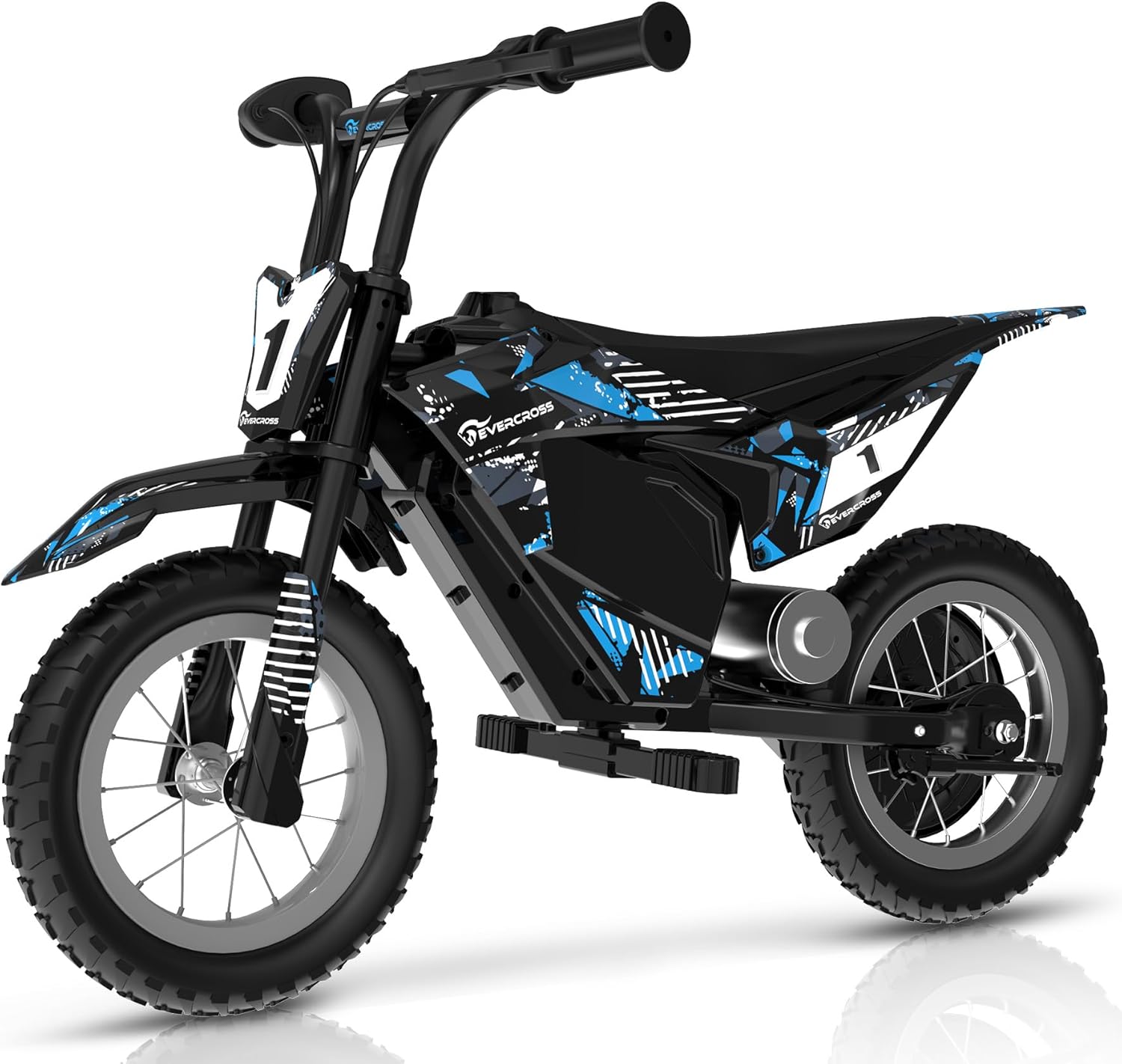 EVERCROSS EV05M elektrisk motorcykel børn, 150 W elektrisk motor, 8/16 km/t hastighedstilstand & 10 km langdistance elmotor, 12'' Moto Cross til børn fra 3-12 år