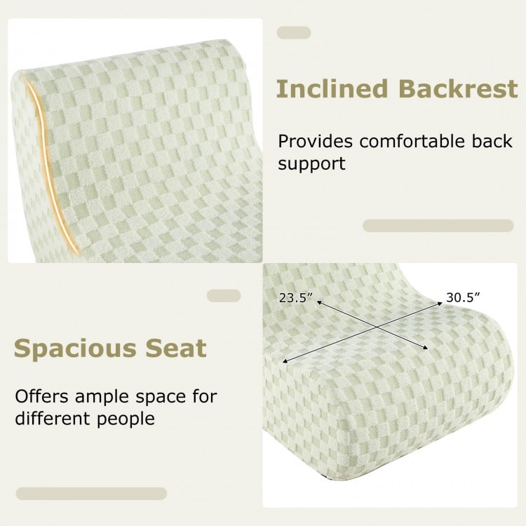 Bean Bag Chair with Ottoman and High Elasticity Sponge