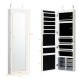 Door Hanging Mirror Jewelry Armoire with Full Length Mirror and 6 Drawers
