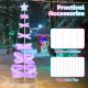 7 Feet Outdoor Spiral Christmas Tree for Party, Xmas New Year Decoration