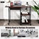 Rolling Folding Computer Desk with Storage Shelves