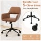 Mid Century Office Chair Faux Leather with Armrests