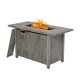 43 Inch 50,000 BTU Propane Fire Pit Table with Removable Lid