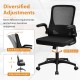 Swivel Mesh Office Chair with Foldable Backrest and Flip-Up Arms