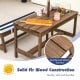 Kids Picnic Table and Chairs with Cushions and Height Adjustable Umbrella