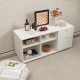 Storage Cabinet TV Console Cabinet with 2 Drawers and 4 Cubes for Entryway Living Room