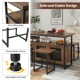 4 Piece Kitchen Island Set with Bench and Storage