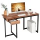 48 Inch Computer Desk with Metal Frame and Adjustable Pads