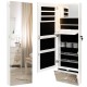 Wall Mounted Jewelry Armoire Organizer with Full-Length Frameless Mirror