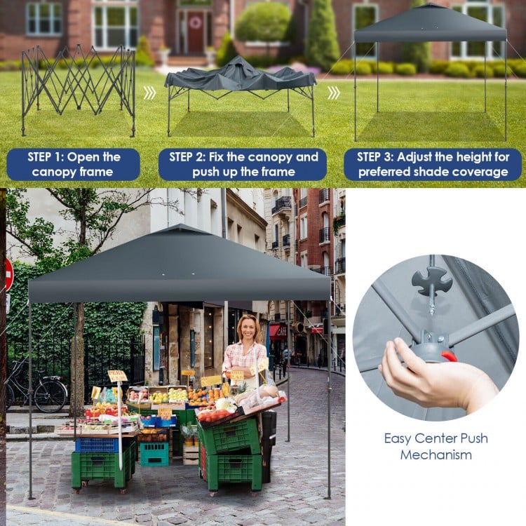 10 x 10 Feet Foldable Outdoor Instant Pop-up Canopy with Carry Bag
