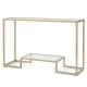 48 Inch 2-Tier Console Table with Tempered Glass Tabletop for Hallway