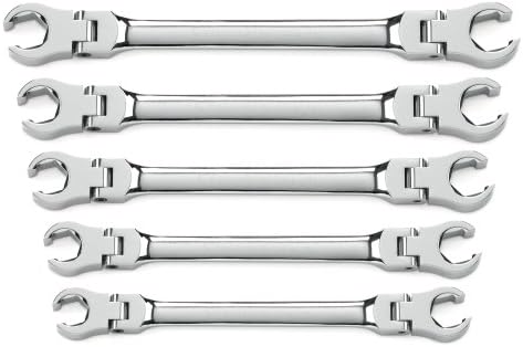 5 Pc. Flex Head Flare Nut Wrench Set, SAE   81910