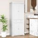 72 Inch Freestanding Kitchen Pantry Cabinet 4 Doors Storage Cupboard Shelves Drawer