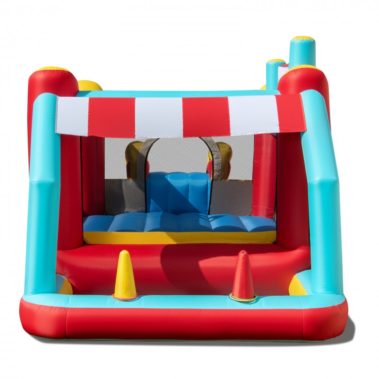 5-in-1 Ice Cream Inflatable Bounce House with Ball Pit and Slide with 520W Blower