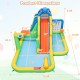 Inflatable Water Slide Giant Water Park 9-In-1 for Kids Backyard Fun with 735W Blower
