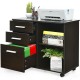 3-Drawer Mobile Lateral File Cabinet Printer Stand