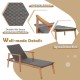 Patio Rattan Lounge Chair with 4-Position Adjustable Backrest
