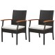 Set of 2/4 Patio Dining Chair with Soft Zippered Cushion
