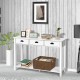 47 inch Entryway Hall Table Side Desk Accent Table with Drawers Shelf