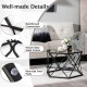 Modern Accent Geometric Glass Coffee Table