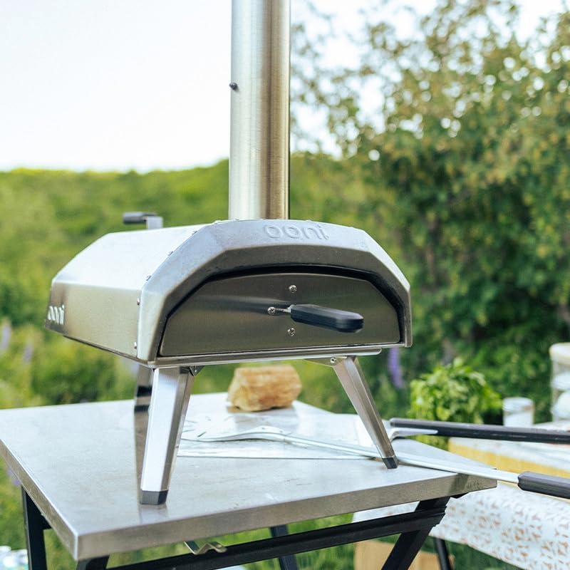 Ooni Karu 12 Multi-Fuel Outdoor Pizza Oven – 12 Inch Pizzas in 60 Seconds - Portable Wood and Gas Fired Pizza Oven with Pizza Stone, Dual Fuel Ooni Pizza Oven