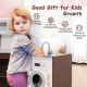 Corner Kids Play Kitchen with Washing Machine and Ice Maker Gift for Boys Girls