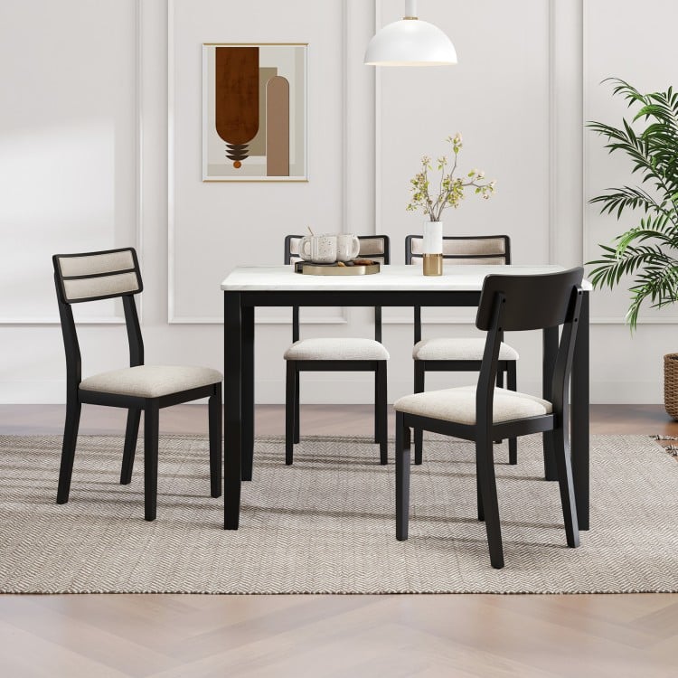 Modern Dining Chairs Set of 4 with Tilt Backrest for Dining Room