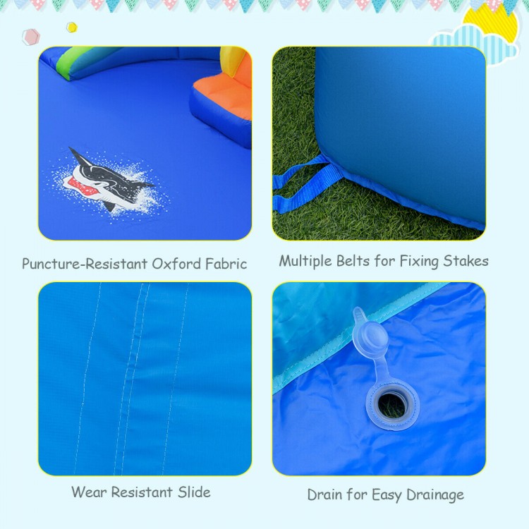 Kids Inflatable Water Slide Bounce House with Carrying Bag Without Blower