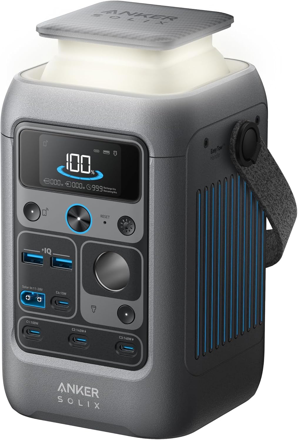 Anker SOLIX C300 DC powerbank strømstation, 288Wh batteri til flere enheder, LiFePO4 batteri, 300W solgenerator, til camping, udendørs, rejser, nødsituationer (strømforsyning ikke inkluderet)