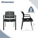 Set of 2 Stackable Reception Room Chairs with Padded Seat