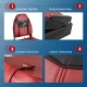 2 Pieces High Back Folding Boat Seat Set with Sponge Cushion
