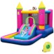 Inflatable Bounce House 4-in-1 Kids Princess-themed Bouncer Blow-up Bouncy Castle with 480 Blower